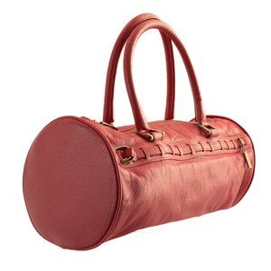 Shih Barrel Pink Leather Bag